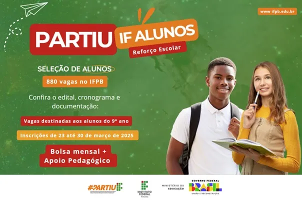 ABERTAS AS INSCRIÇÕES PARA O PARTIU IF