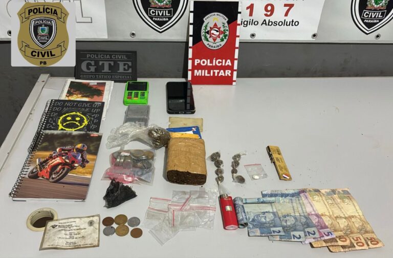 “OFICINA DA DROGA”: POLÍCIAS PREDEM ACUSADO DE TRÁFICO DE DROGAS EM BARRA DE SANTA ROSA